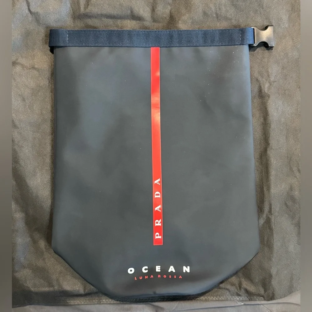 Prada Beauty Navy Blue and Red Ocean Sling Bag w/Dust Bag NWT